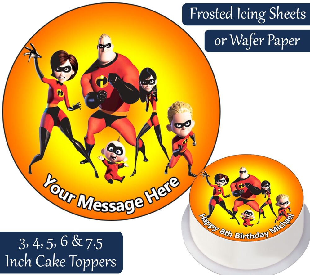 Incredibles Personalised Cake Topper