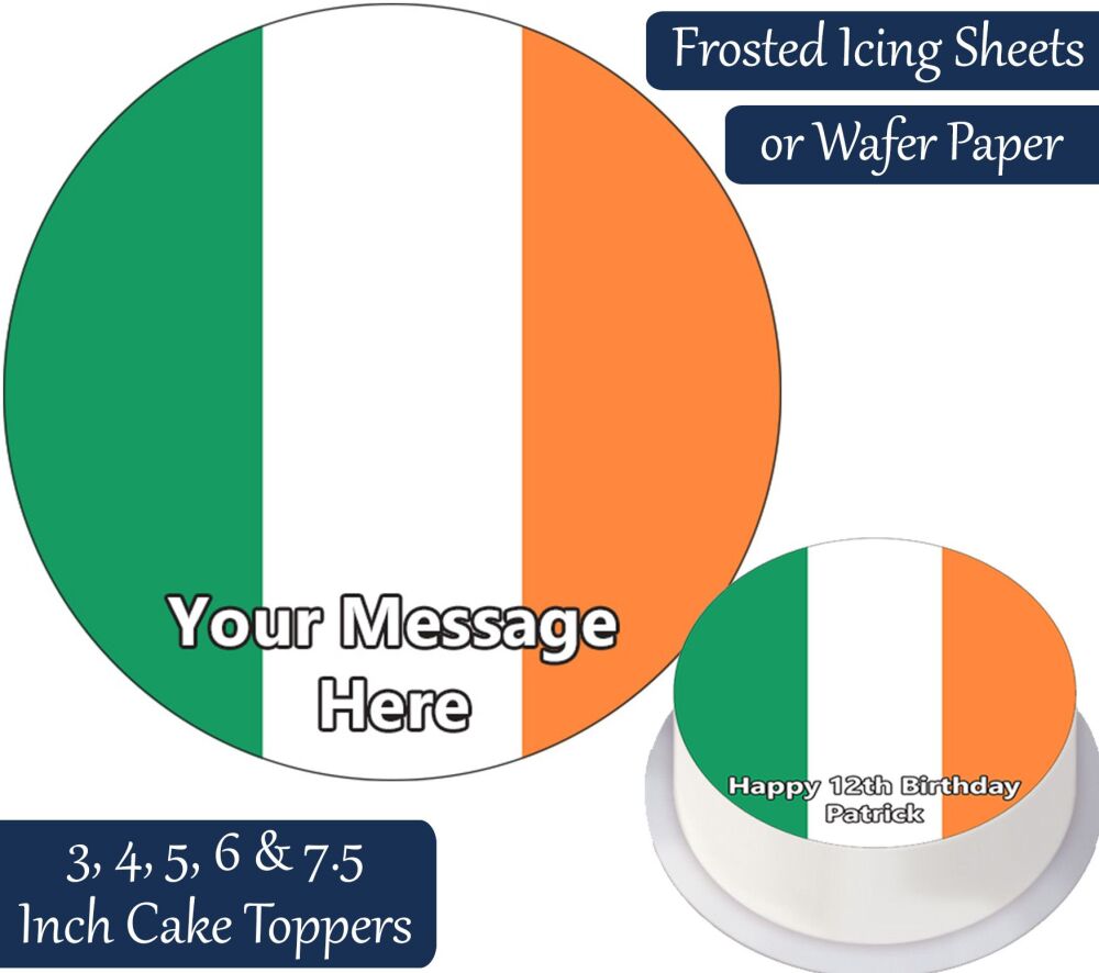 Ireland Flag Personalised Cake Topper