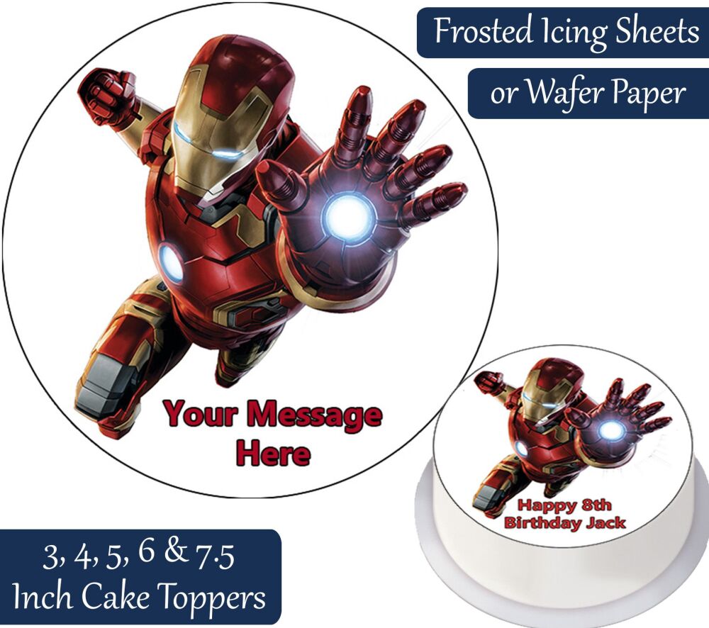 Iron Man Avengers Personalised Cake Topper