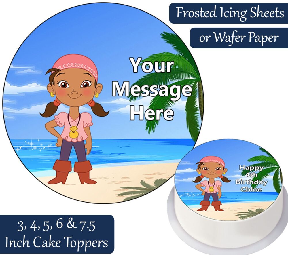 Izzy - Neverland Pirates Personalised Cake Topper