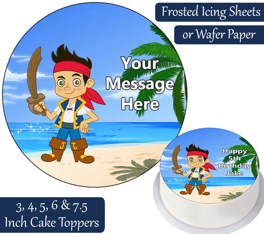 Jake - Neverland Pirates Personalised Cake Topper