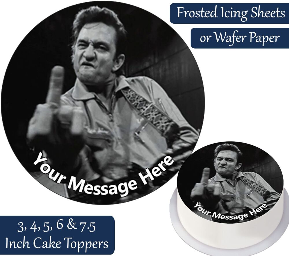 Johnny Cash Personalised Cake Topper