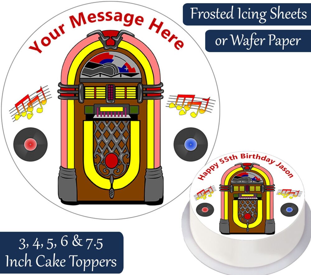 Jukebox Personalised Cake Topper