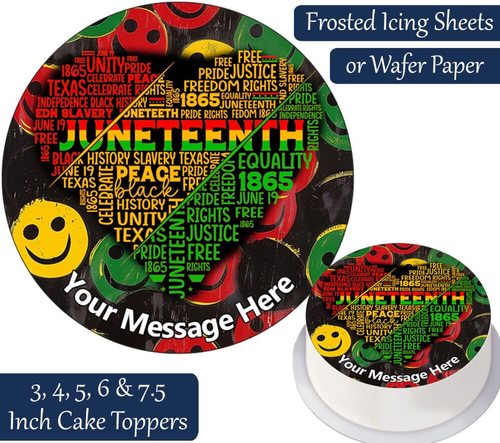 Juneteenth Black History Personalised Cake Topper