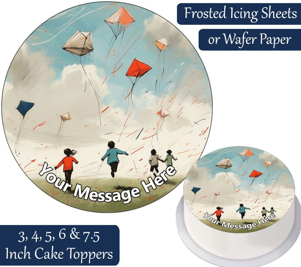 Kite Flying Personalised Cake Topper