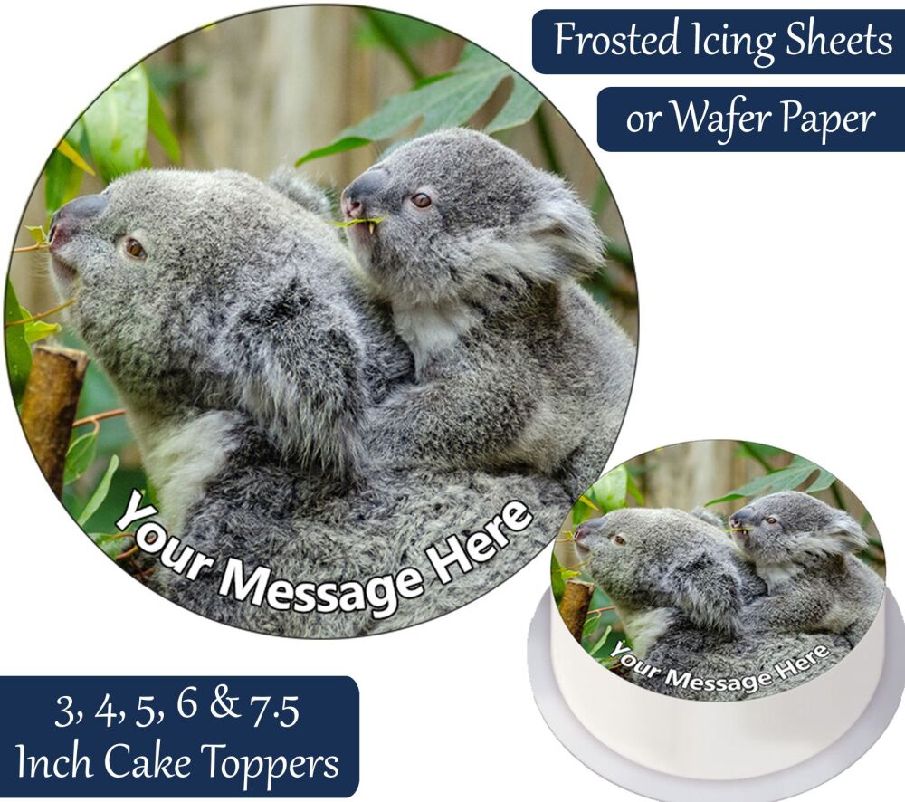 Koala Family Personalised Cake Topper