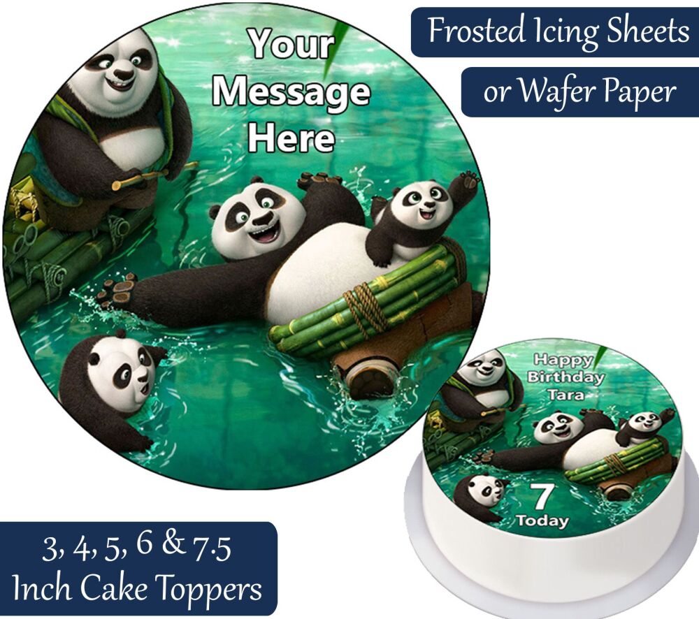 Kung Fu Panda Family Personalised Cake Topper