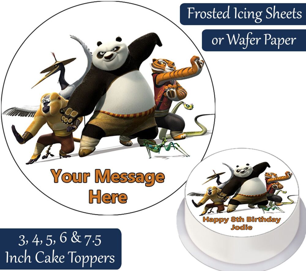 Kung Fu Panda Gang Personalised Cake Topper