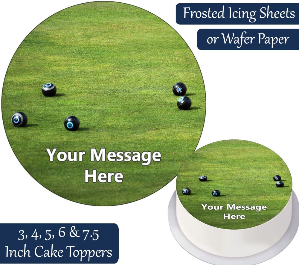 Lawn Bowls Personalised Cake Topper