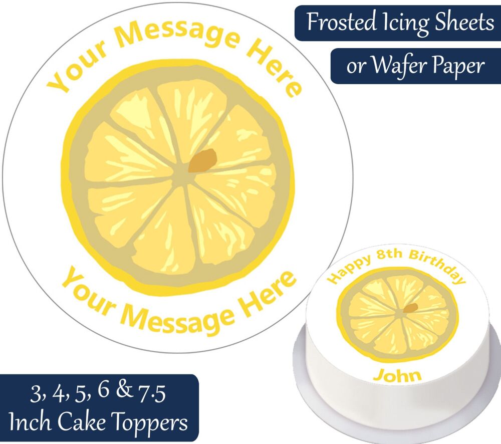 Lemon Personalised Cake Topper