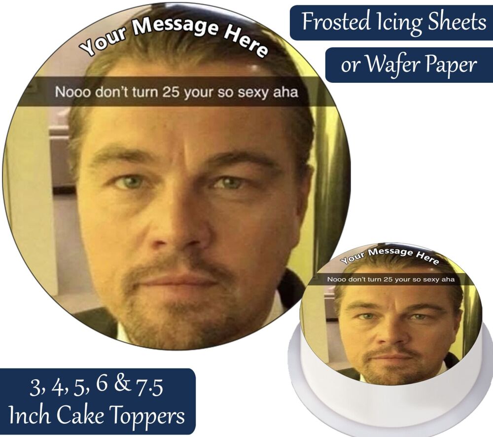 Leonardo DiCaprio Personalised Cake Topper