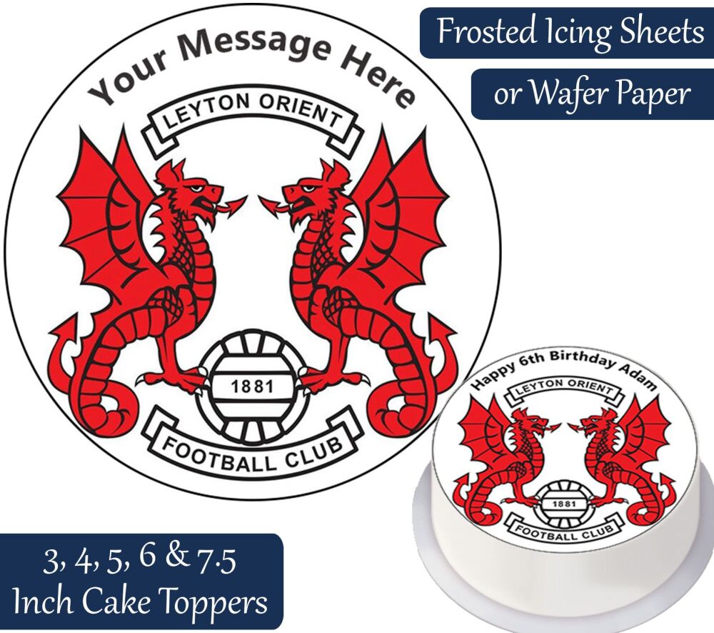 Leyton Orient Football Personalised Cake Topper