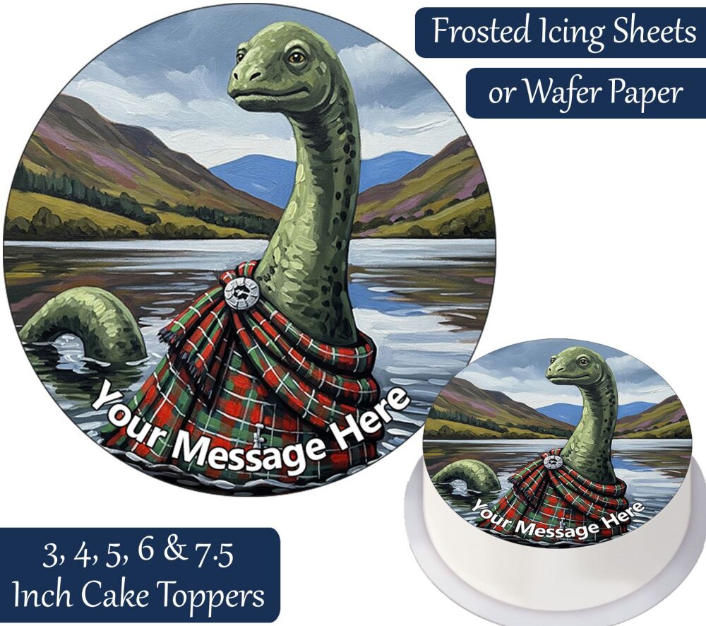 Loch Ness Monster Personalised Cake Topper