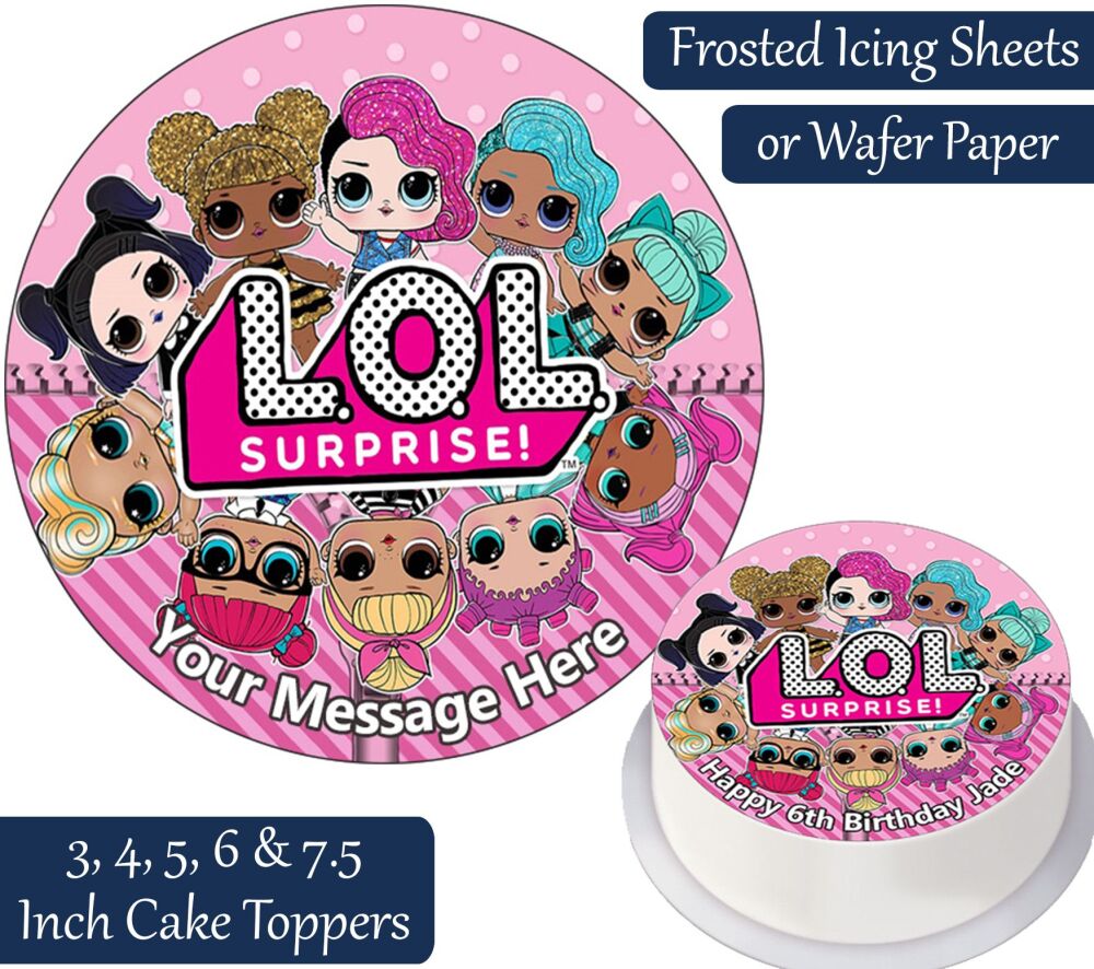 Lol Surprise Gang Personalised Cake Topper