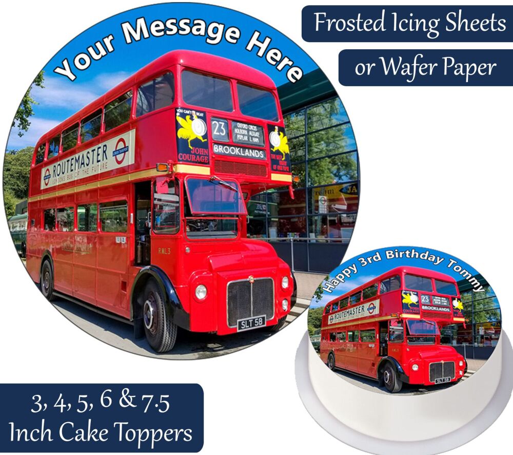 London Bus Personalised Cake Topper