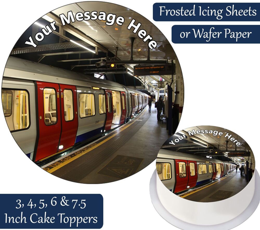 London Underground Train Tube Personalised Cake Topper