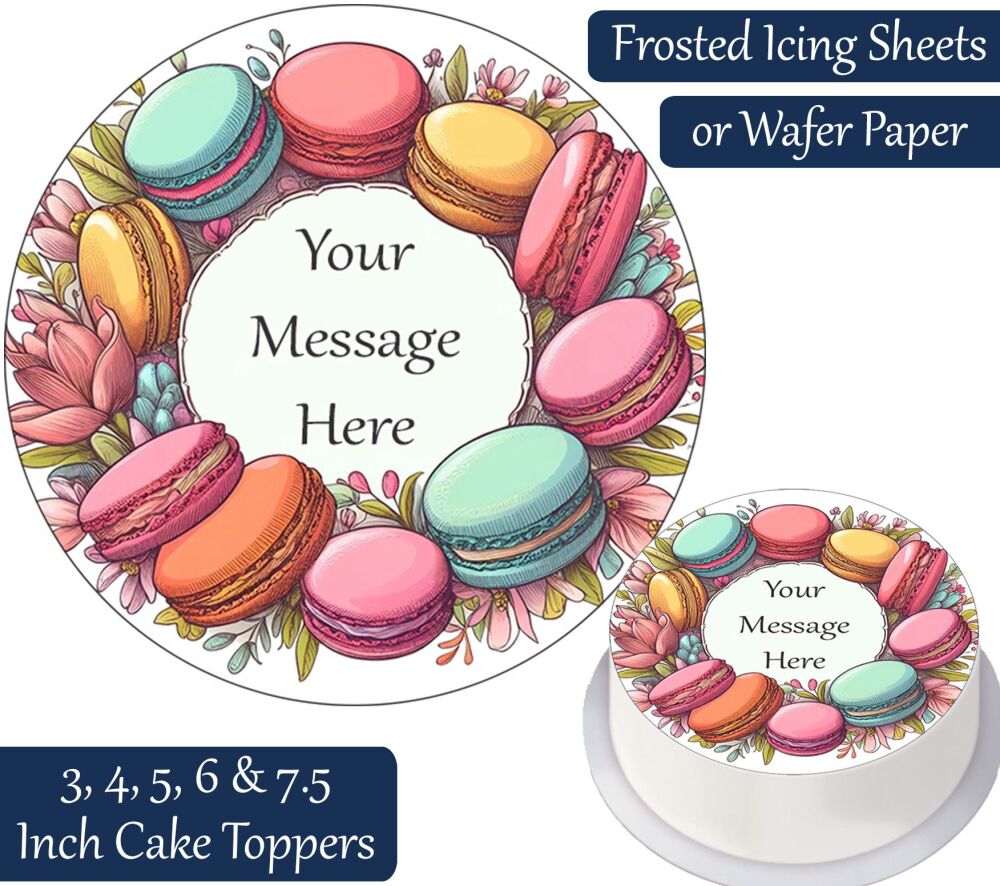 Macarons Personalised Cake Topper