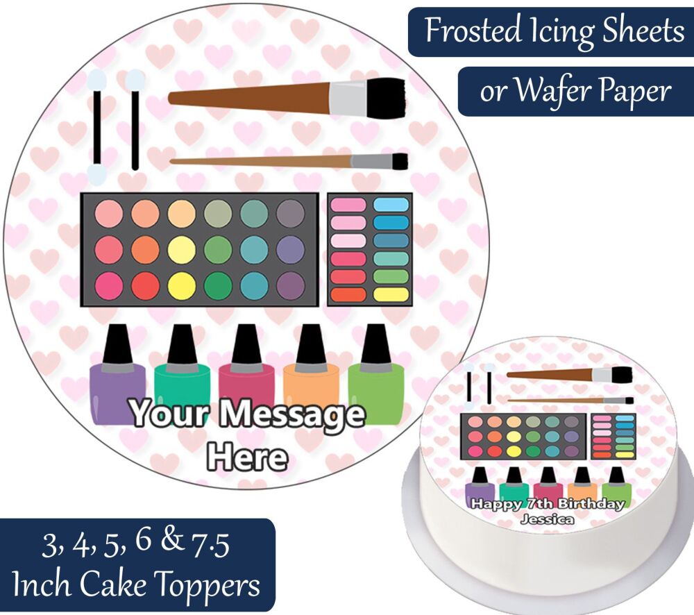 Makeup Personalised Cake Topper