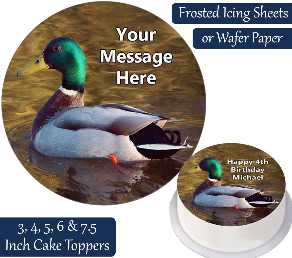 Mallard Duck Personalised Cake Topper