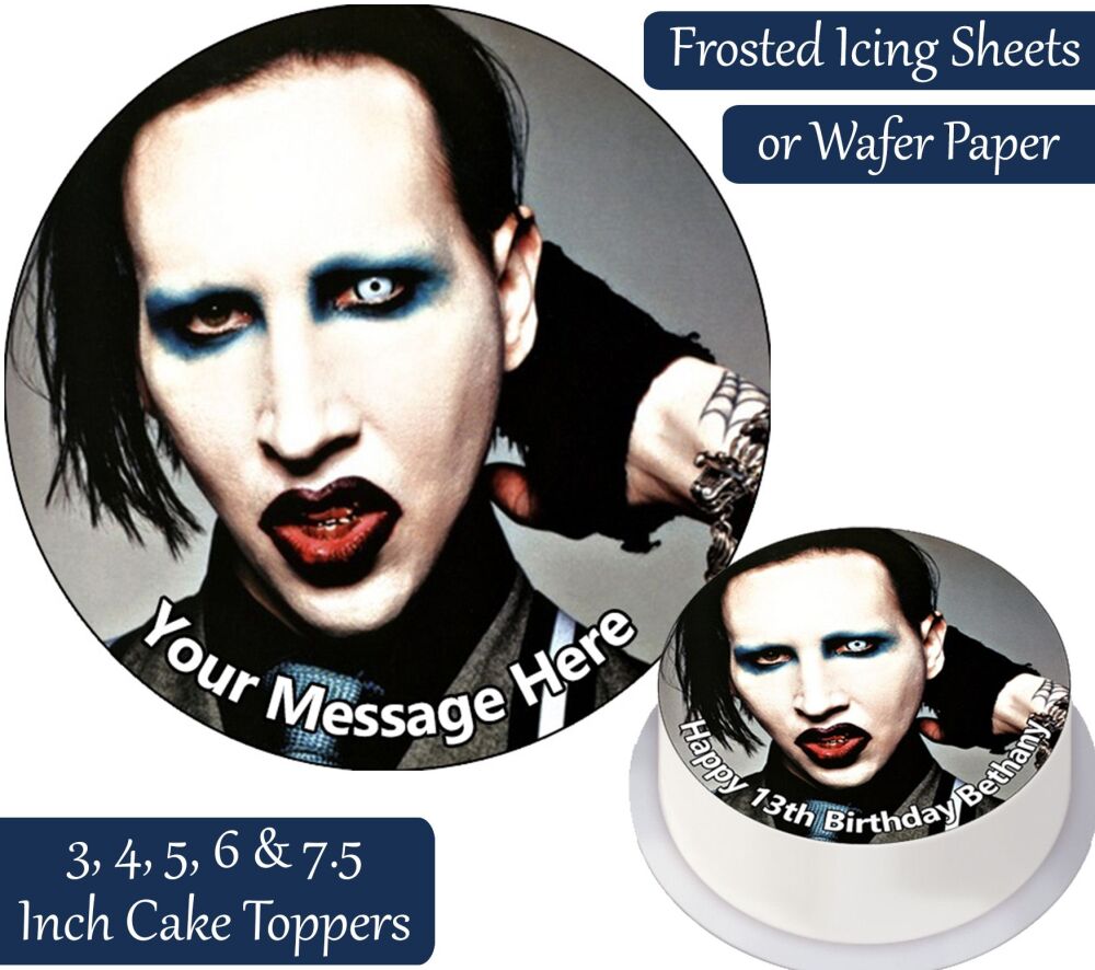 Marilyn Manson Personalised Cake Topper