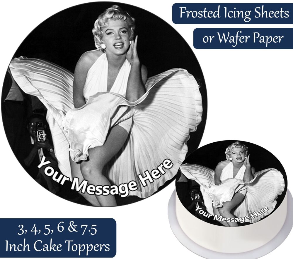 Marilyn Monroe Dress Personalised Cake Topper
