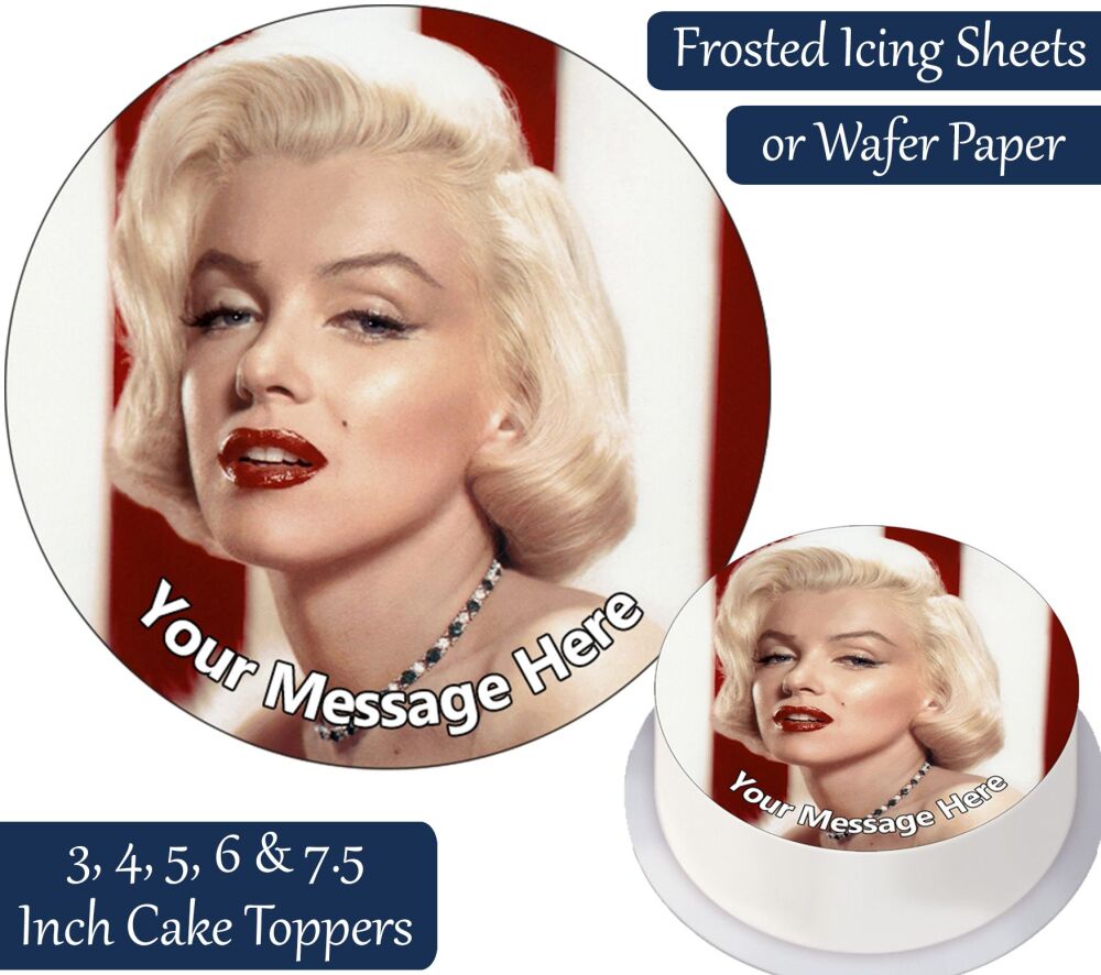 Marilyn Monroe Personalised Cake Topper