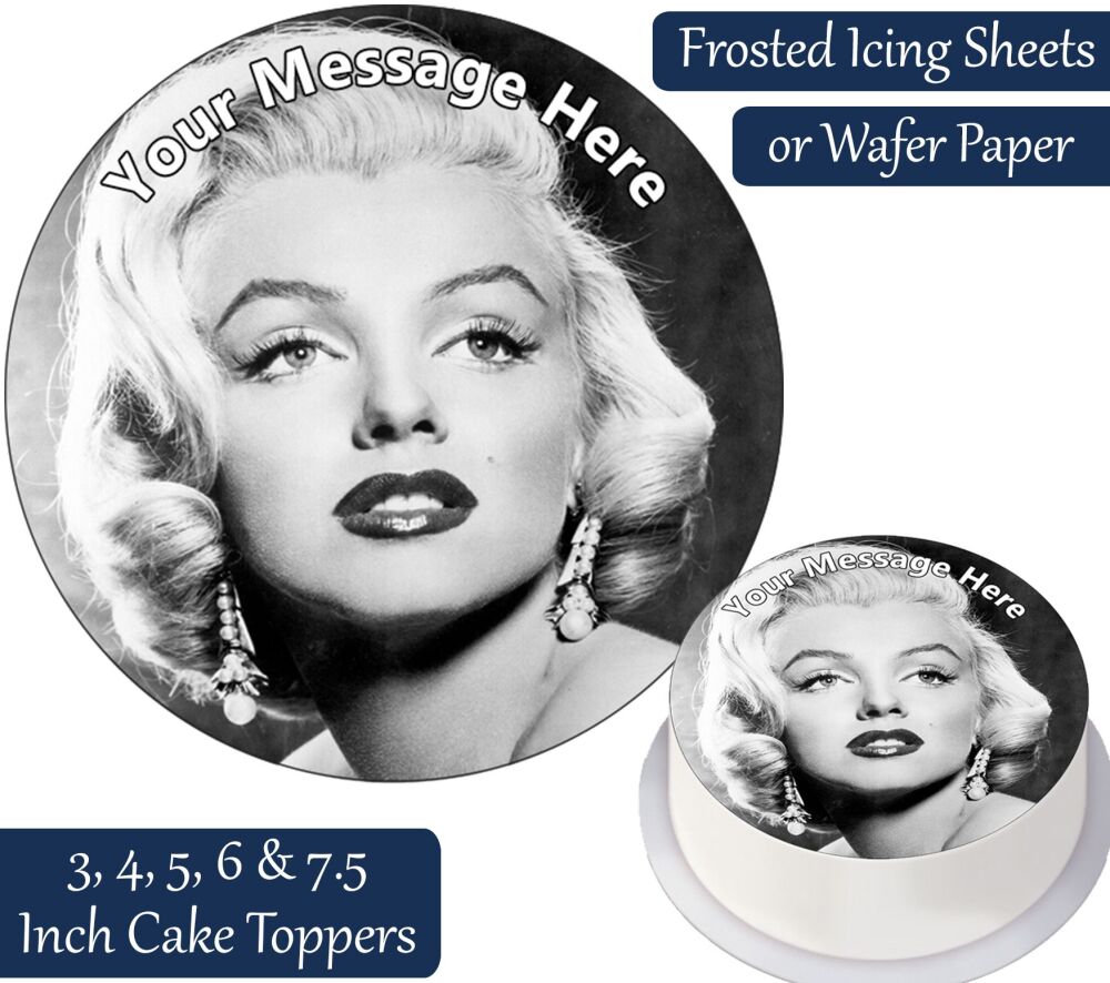 Marilyn Monroe Vintage Personalised Cake Topper