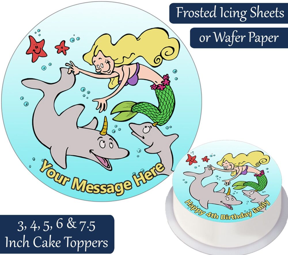 Mermaid Gang Personalised Cake Topper