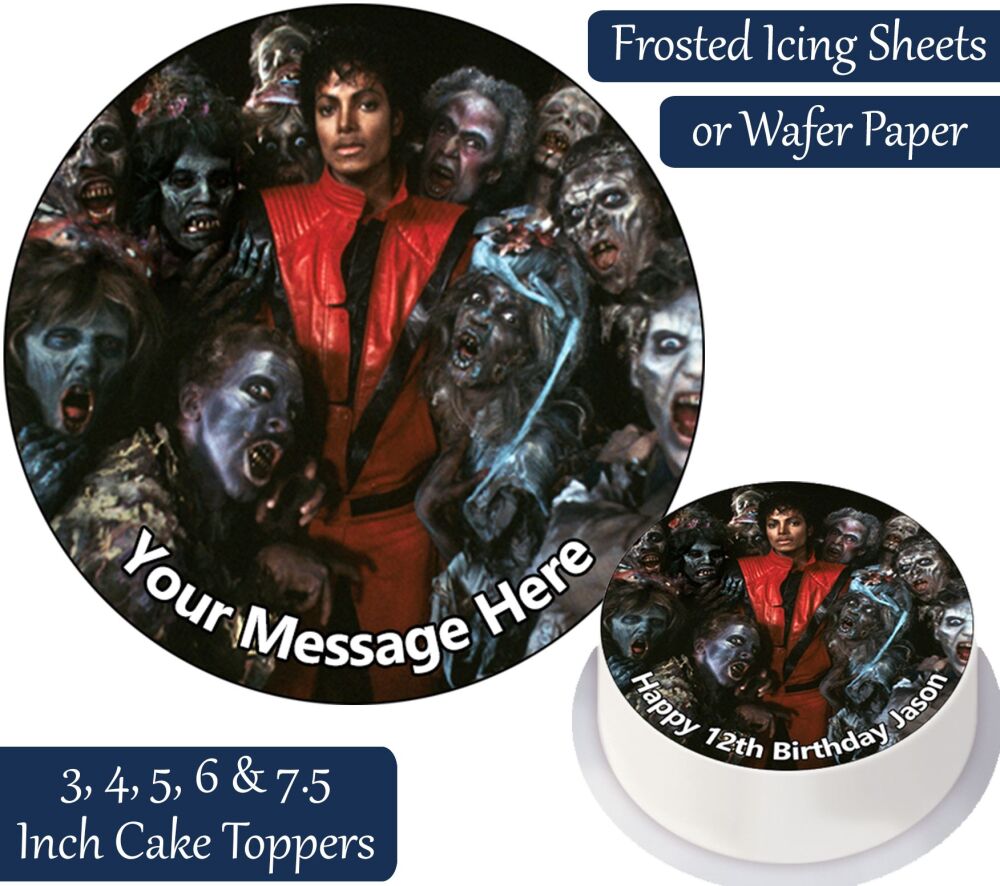 Michael Jackson's Thriller Personalised Cake Topper