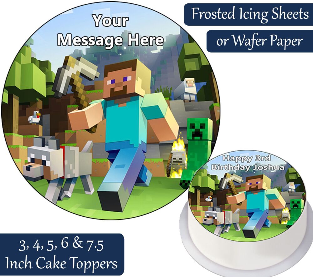 Minecraft Gang Personalised Cake Topper