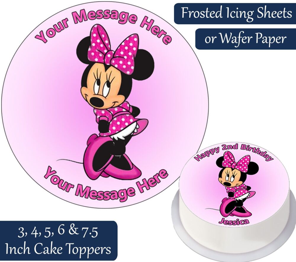 Minnie Mouse Personalised Cake Topper