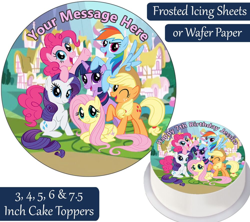MLP My Little Pony Personalsed Cake Topper