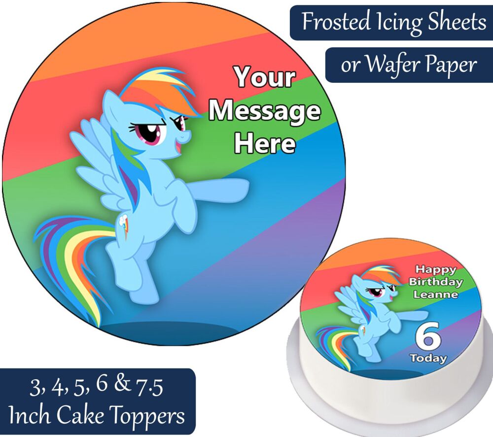 MLP Rainbow Dash - My Little Pony Personalised Cake Topper