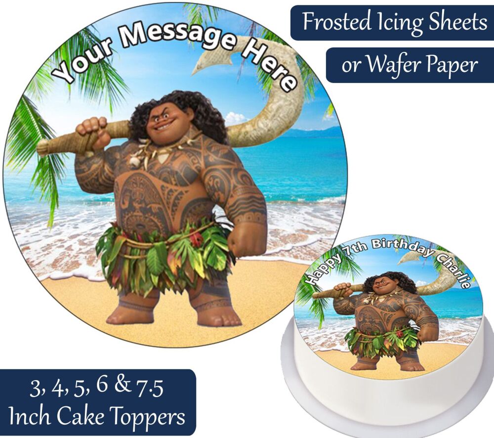 Moana Maui Personalised Cake Topper