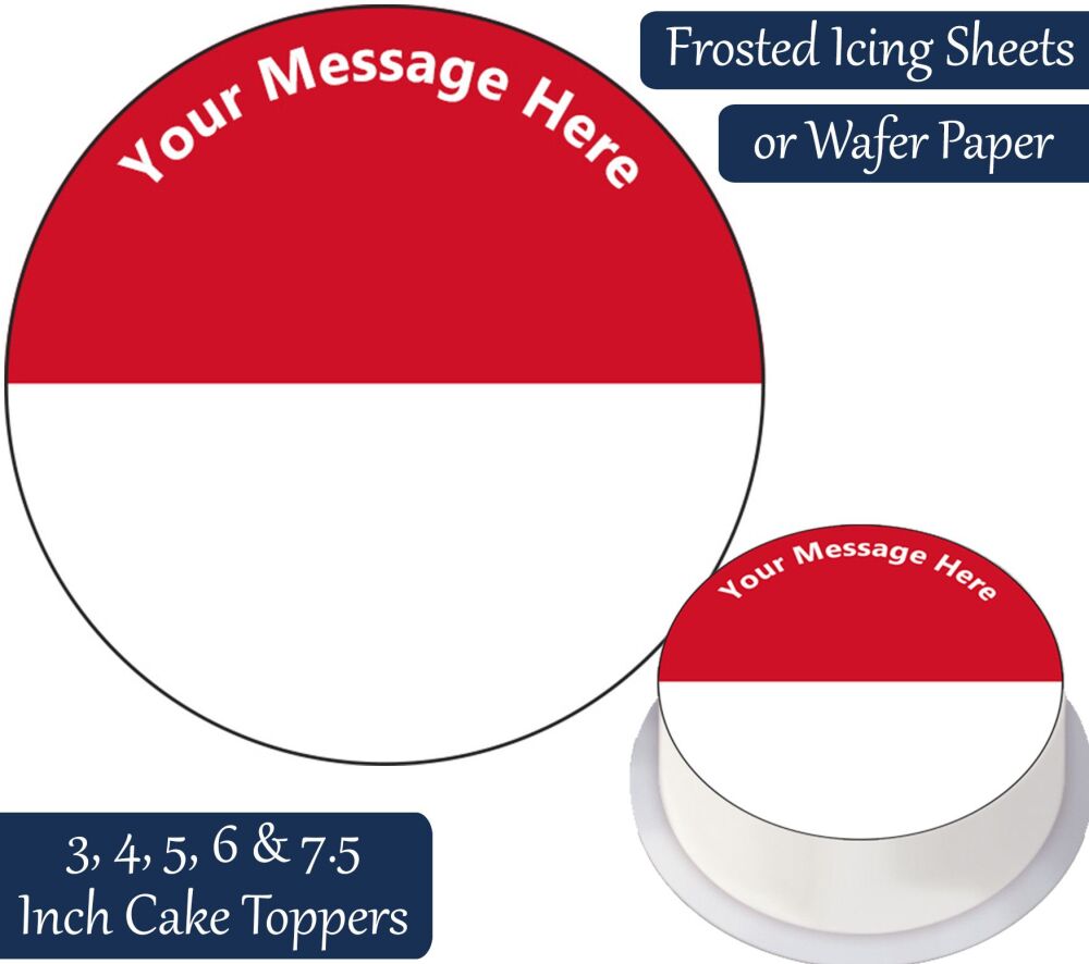 Monaco Flag Personalised Cake Topper