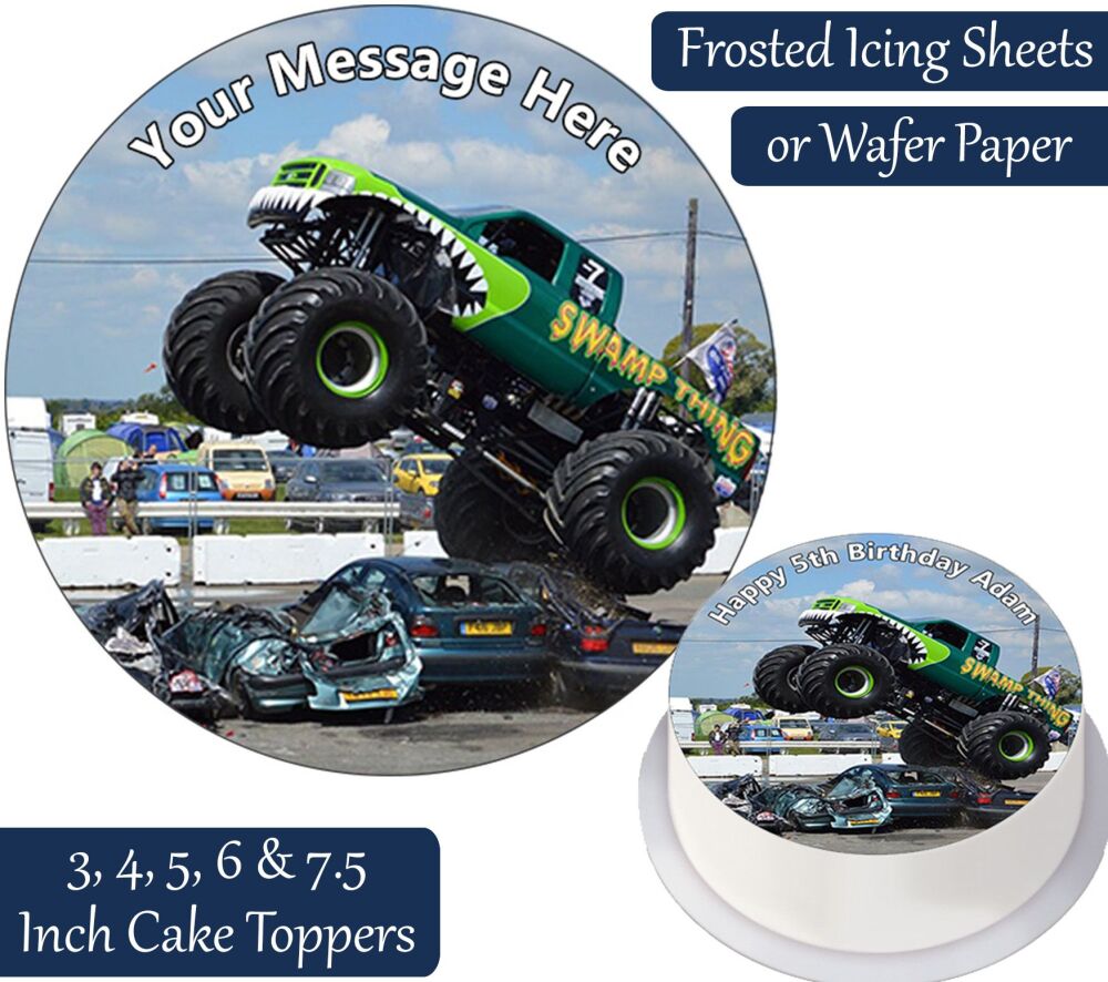 Monster Truck Personalised Cake Topper