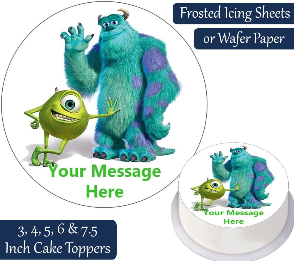 Monsters Inc Personalised Cake Topper
