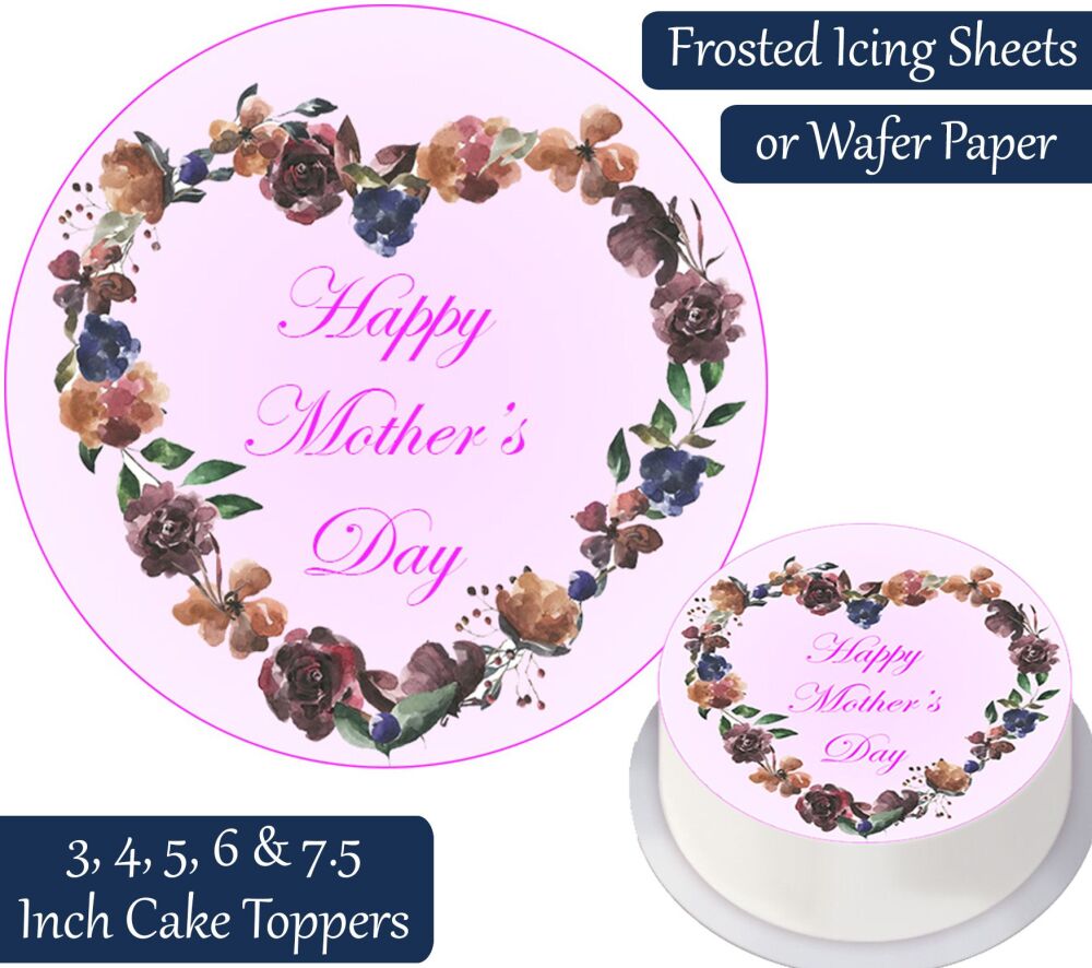 Mother's Day Flower Personalised Cake Topper
