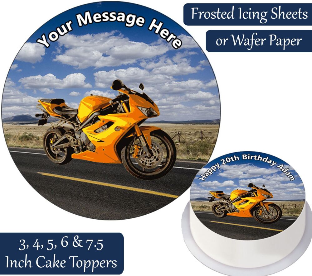 Motorbike Personalised Cake Topper