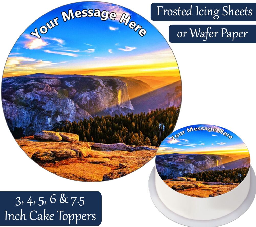 Mountain Views Personalised Cake Topper