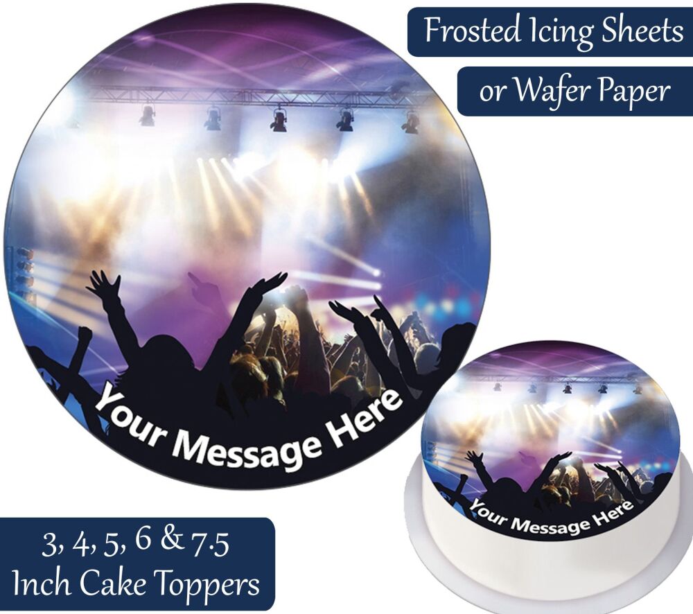 Music Concert Personalised Cake Topper