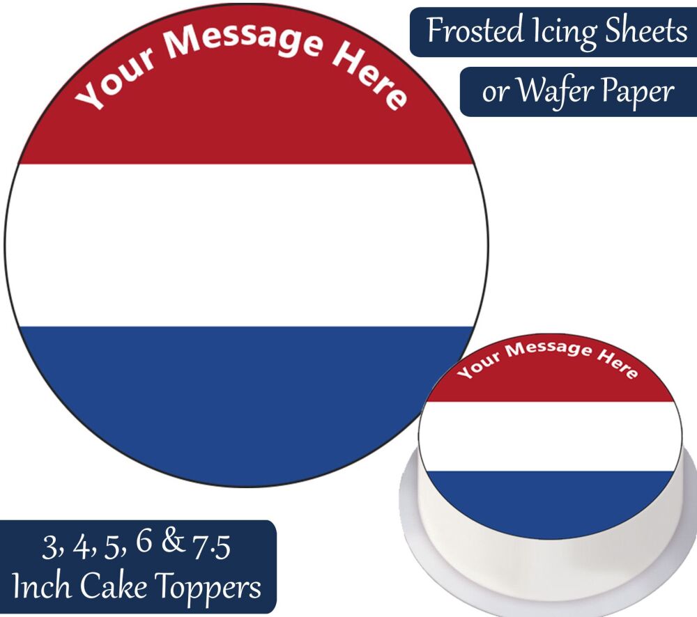 Netherlands Flag Personalised Cake Topper