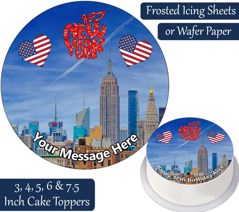 New York Personalised Cake Topper