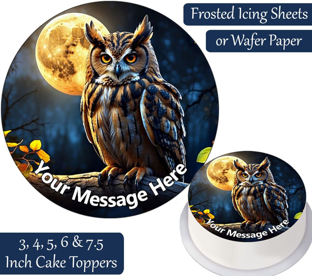 Night Owl Personalised Cake Topper