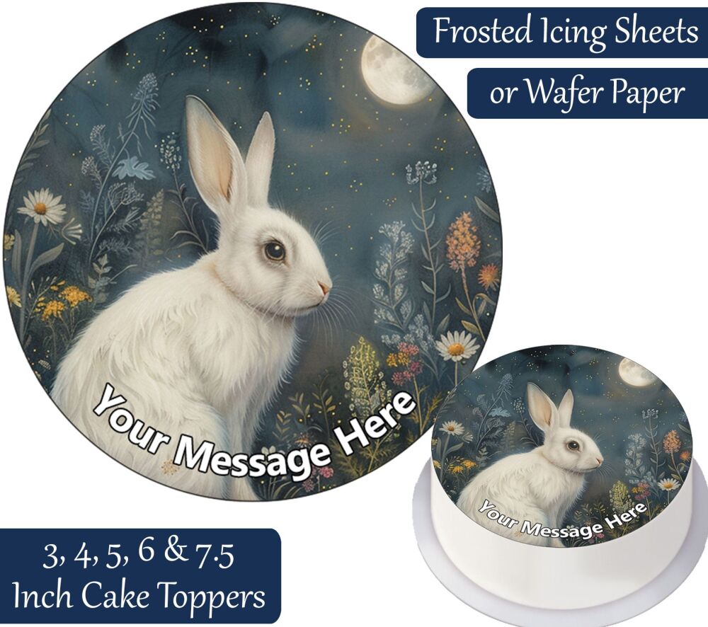 Night Rabbit Personalised Cake Topper