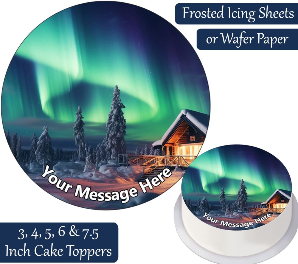 Northern Lights Personalised Cake Topper
