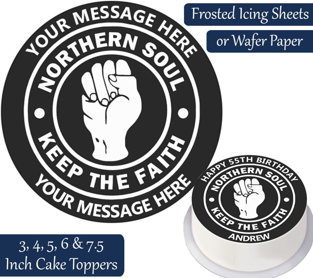 Northern Soul Personalised Cake Topper