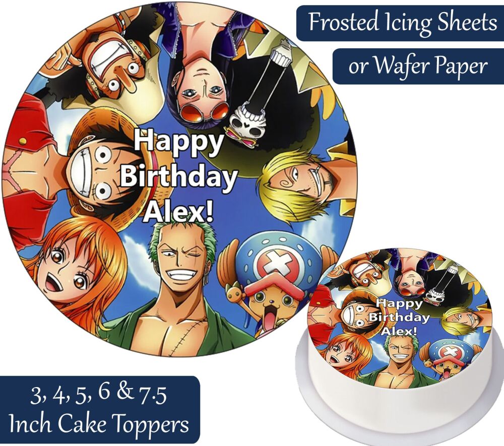 One Piece Gang Personalised Cake Topper