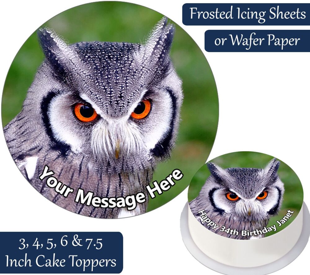 Owl Personalised Cake Topper