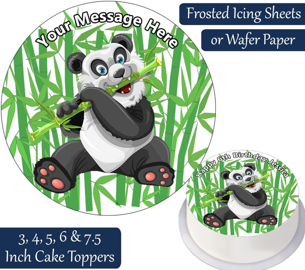 Panda Bear Personalised Cake Topper